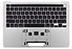 Top Case w/ Keyboard w/ Battery, Silver, English for MacBook Pro 13-inch 4 TBT3 (Mid 2020)