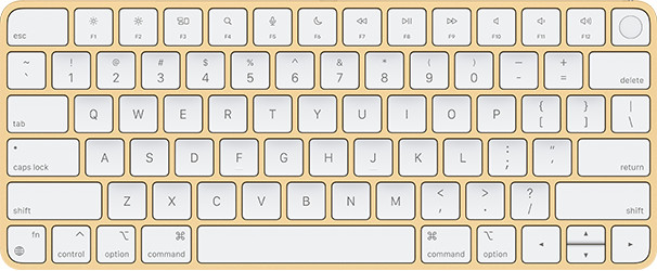 Magic Keyboard, Touch ID, Yellow, ANSI, English 661-04373