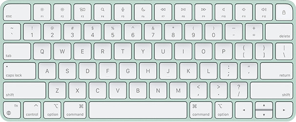 Magic Keyboard, Lock Key, Green, ANSI, English 661-04388