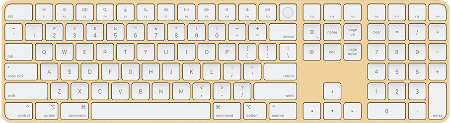 Magic Keyboard, Touch ID, Numeric Keypad, Yellow, ANSI, English 661-08939