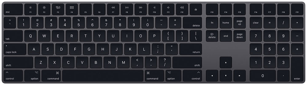 Apple Magic Keyboard w/ Numeric Keypad, Space Gray