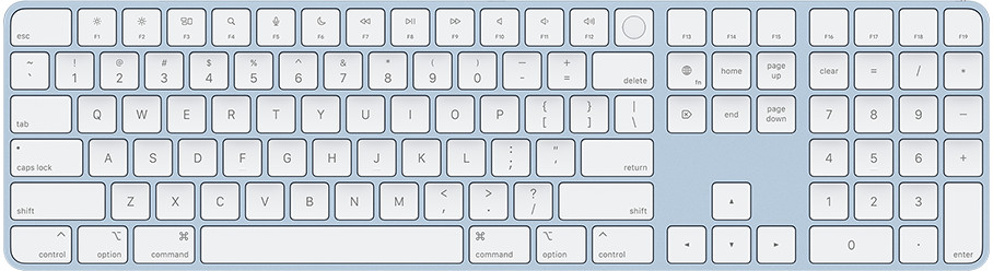 Magic Keyboard, Touch ID, Numeric Keypad, Blue, ANSI, English 661-12555