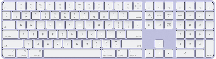 Magic Keyboard, Touch ID, Numeric Keypad, Purple, ANSI, English 661-12557