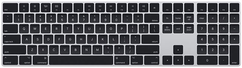 Silver-and-Black, Magic Keyboard with Numeric Keypad, ANSI 661-13132