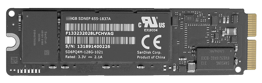 Solid State Drive (SSD) PCIe 128GB 661-8133