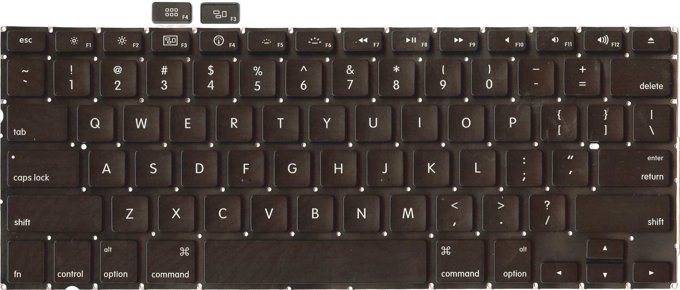 Keycap Black Backlit S, US English 923-0074