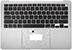 Top Case with Keyboard, Silver, ANSI for MacBook Air M1, 2020 Model: A2337 Order: MGN63LL/A, MGN73LL/A Identifier: MacBookAir10,1